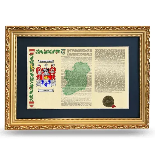 Gearink Deluxe Armorial Landscape Framed - Gold