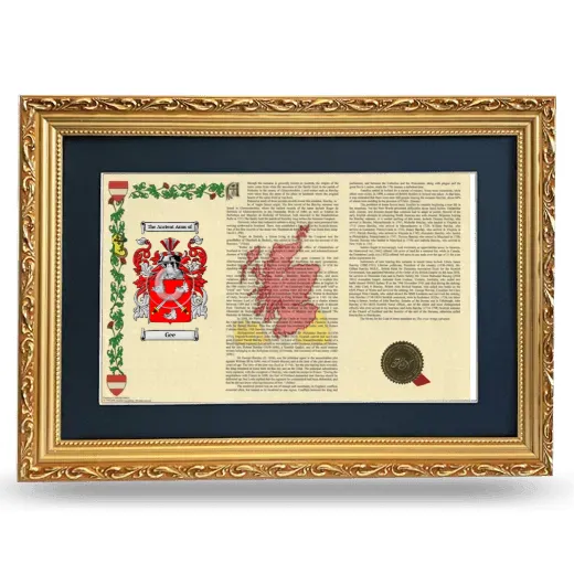 Gee Deluxe Armorial Landscape Framed - Gold