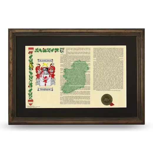 Geeoghagend Deluxe Armorial Landscape Framed - Brown