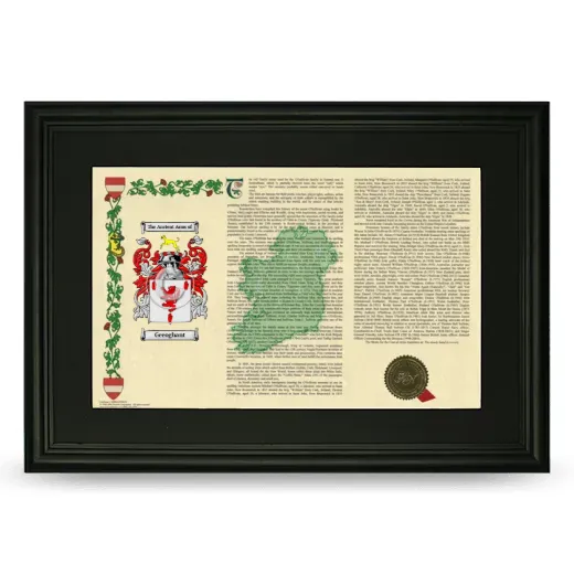 Geeoghant Deluxe Armorial Landscape Framed- Black