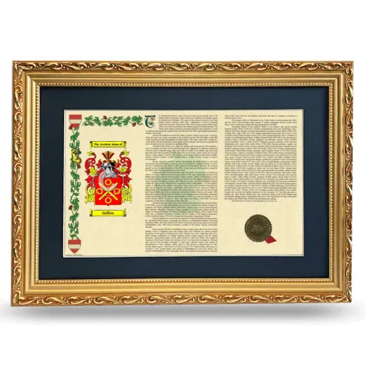 Gellen Deluxe Armorial Landscape Framed - Gold