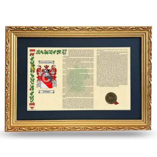 Geltingel Deluxe Armorial Landscape Framed - Gold
