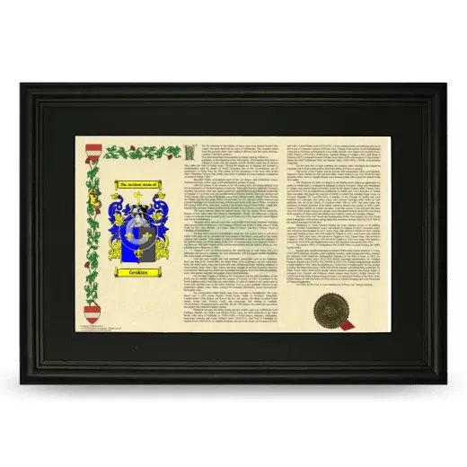 Genkins Deluxe Armorial Landscape Framed- Black