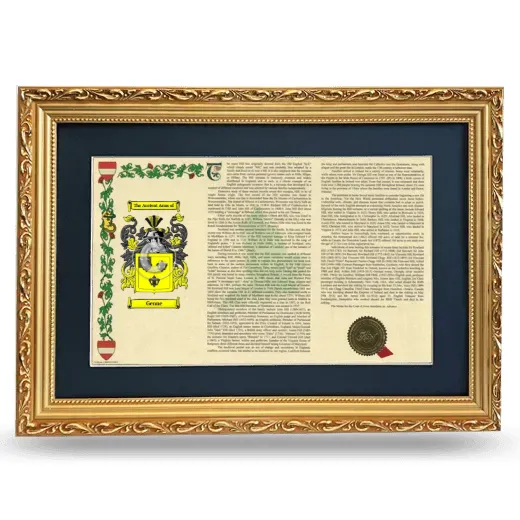 Genne Deluxe Armorial Landscape Framed - Gold