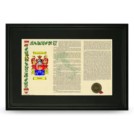 Genone Deluxe Armorial Landscape Framed- Black