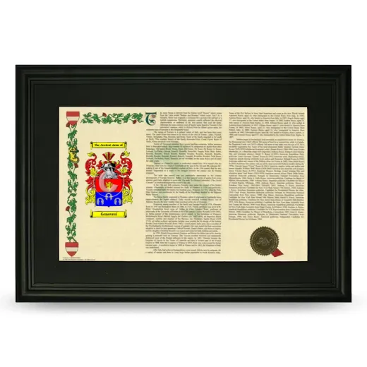 Genovesi Deluxe Armorial Landscape Framed- Black