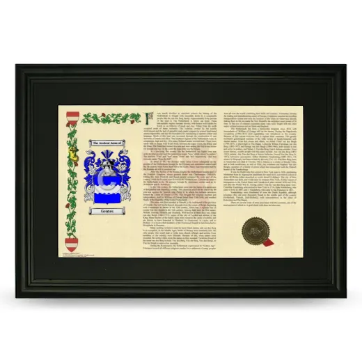 Gentes Deluxe Armorial Landscape Framed- Black