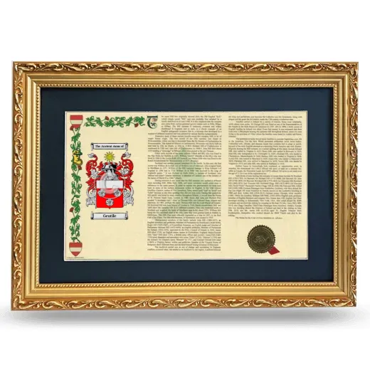 Gentile Deluxe Armorial Landscape Framed - Gold
