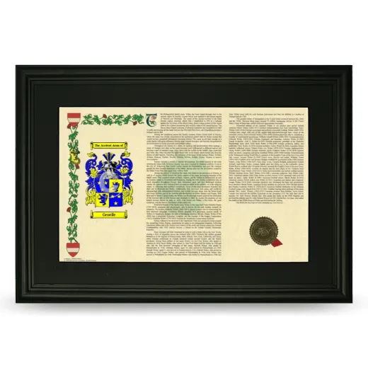 Gentile Deluxe Armorial Landscape Framed- Black