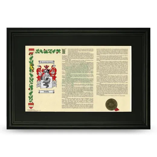 Geofry Deluxe Armorial Landscape Framed- Black