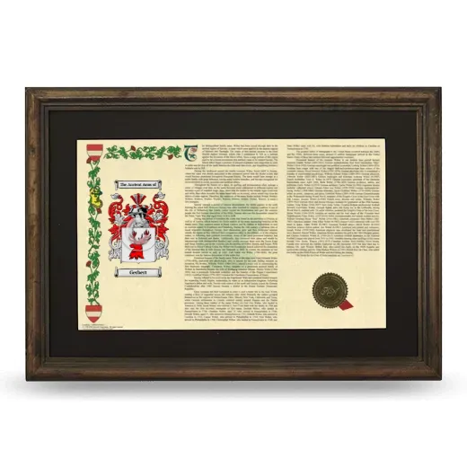 Gerbert Deluxe Armorial Landscape Framed - Brown