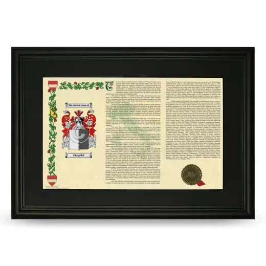 Gergolet Deluxe Armorial Landscape Framed- Black