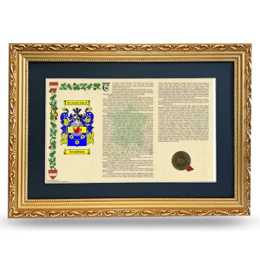 Gerondeaux Deluxe Armorial Landscape Framed - Gold