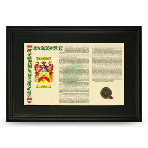 Geselen Deluxe Armorial Landscape Framed- Black
