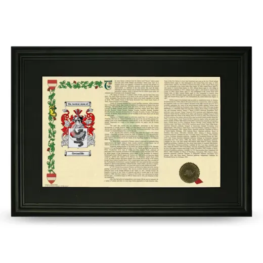 Gesualdo Deluxe Armorial Landscape Framed- Black