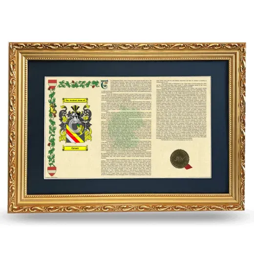 Geuer Deluxe Armorial Landscape Framed - Gold
