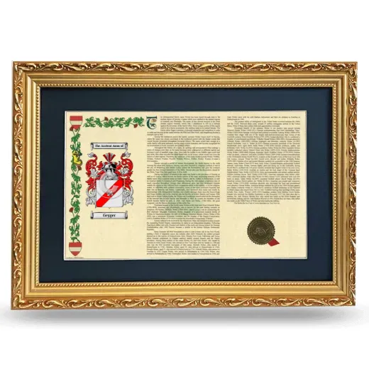 Geyger Deluxe Armorial Landscape Framed - Gold