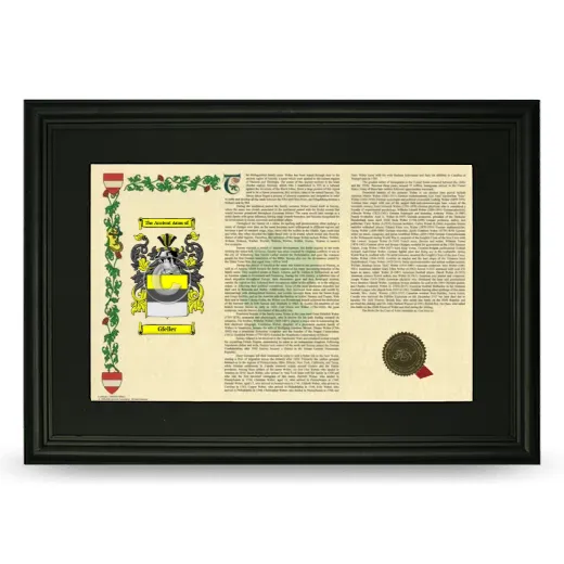 Gfeller Deluxe Armorial Landscape Framed- Black