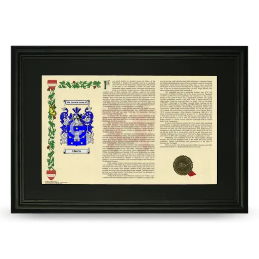 Gherin Deluxe Armorial Landscape Framed- Black