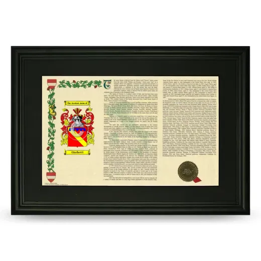 Giachetti Deluxe Armorial Landscape Framed- Black