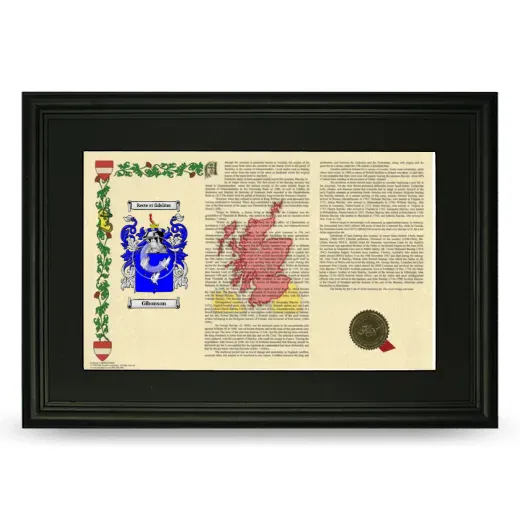 Gibonson Deluxe Armorial Landscape Framed- Black