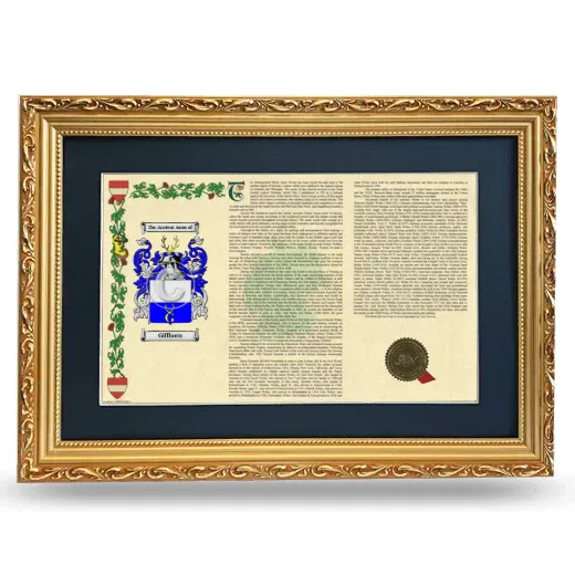 Giffhorn Deluxe Armorial Landscape Framed - Gold