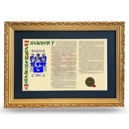 Giffines Deluxe Armorial Landscape Framed - Gold