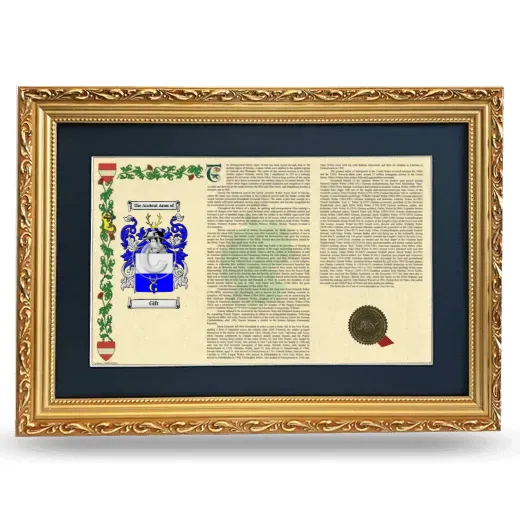 Gift Deluxe Armorial Landscape Framed - Gold