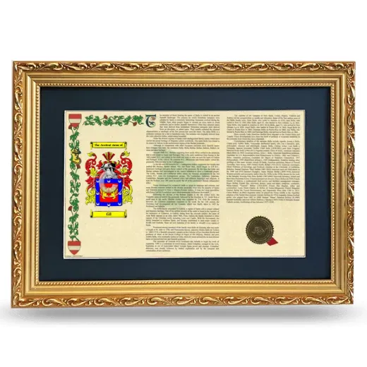 Gil Deluxe Armorial Landscape Framed - Gold
