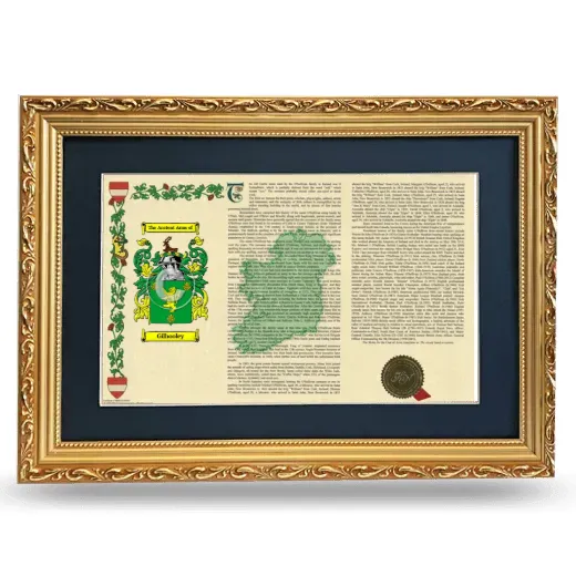 Gilhooley Deluxe Armorial Landscape Framed - Gold