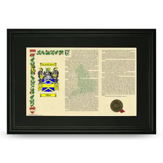 Giliam Deluxe Armorial Landscape Framed- Black