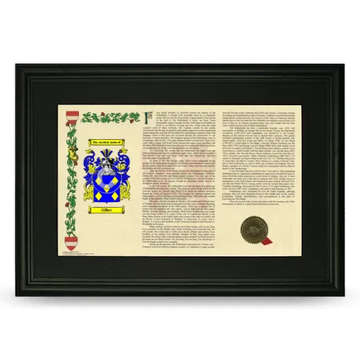 Gilker Deluxe Armorial Landscape Framed- Black