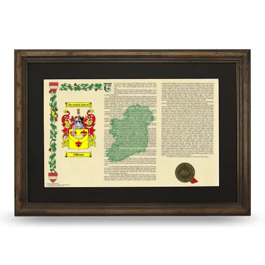Gilleran Deluxe Armorial Landscape Framed - Brown