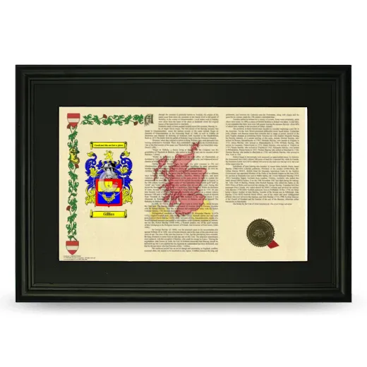 Gilliss Deluxe Armorial Landscape Framed- Black