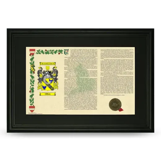 Gillson Deluxe Armorial Landscape Framed- Black