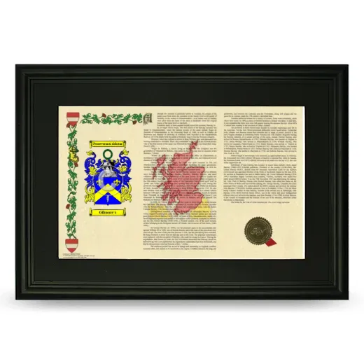 Gilmore's Deluxe Armorial Landscape Framed- Black