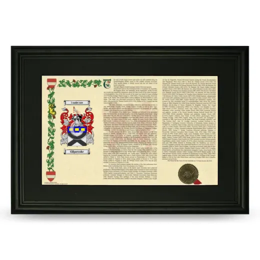 Gilpatrake Deluxe Armorial Landscape Framed- Black