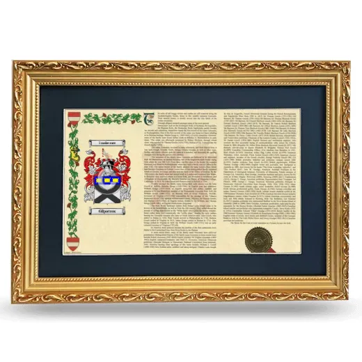 Gilpatrox Deluxe Armorial Landscape Framed - Gold