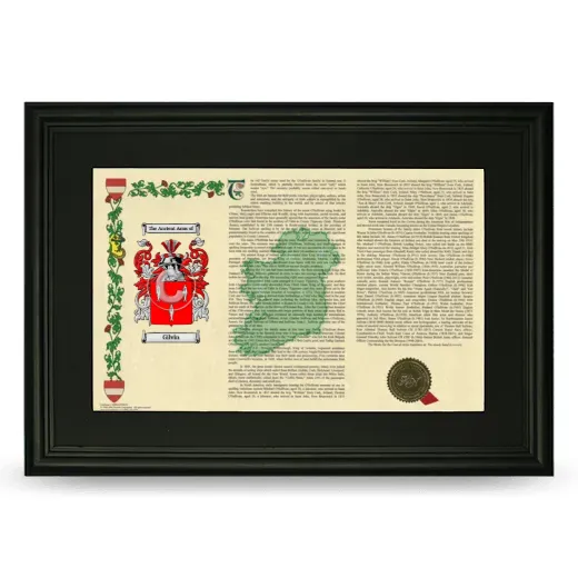 Gilvin Deluxe Armorial Landscape Framed- Black