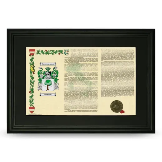 Giordani Deluxe Armorial Landscape Framed- Black