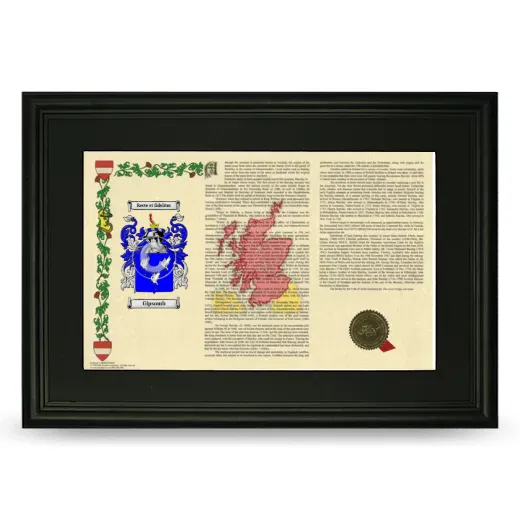 Gipsomb Deluxe Armorial Landscape Framed- Black