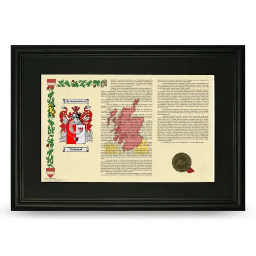Girdwood Deluxe Armorial Landscape Framed- Black