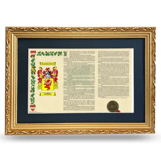 Giriffiths Deluxe Armorial Landscape Framed - Gold