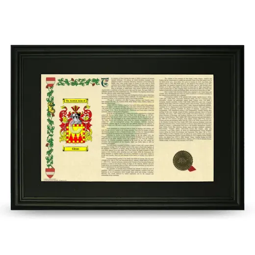 Giron Deluxe Armorial Landscape Framed- Black