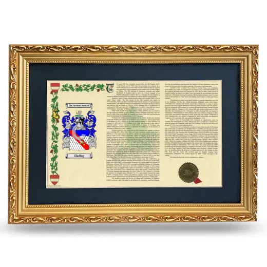 Glading Deluxe Armorial Landscape Framed - Gold
