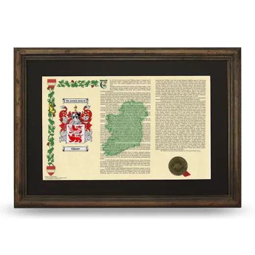 Glance Deluxe Armorial Landscape Framed - Brown