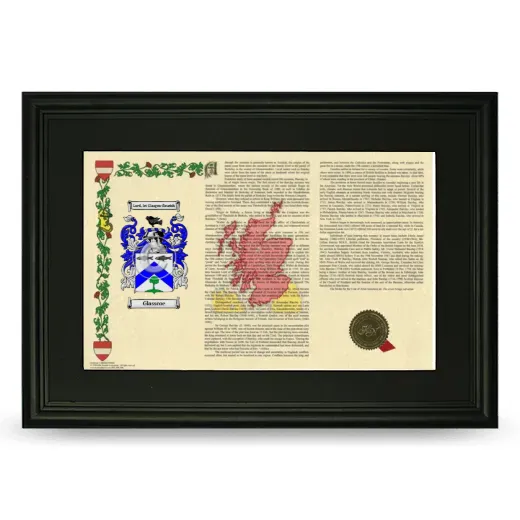 Glasscoe Deluxe Armorial Landscape Framed- Black