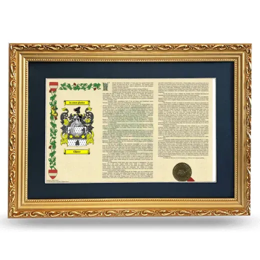 Glave Deluxe Armorial Landscape Framed - Gold