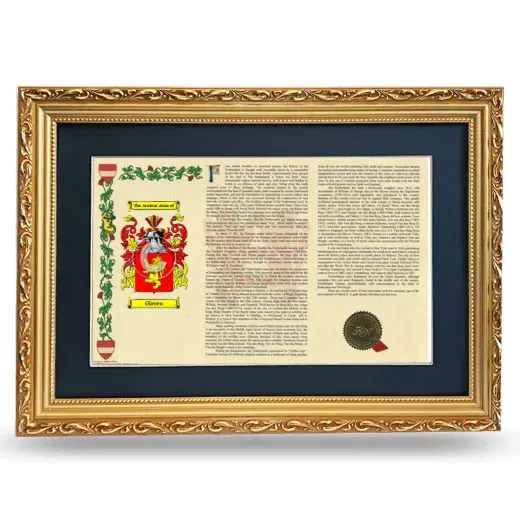 Glaven Deluxe Armorial Landscape Framed - Gold