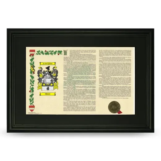 Gleave Deluxe Armorial Landscape Framed- Black